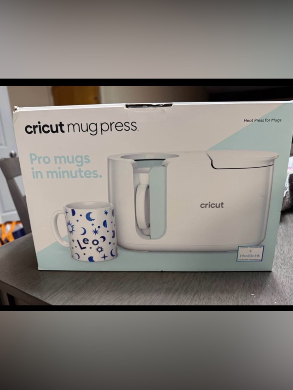 Cricut Mug Press in White with Light Teal Accent